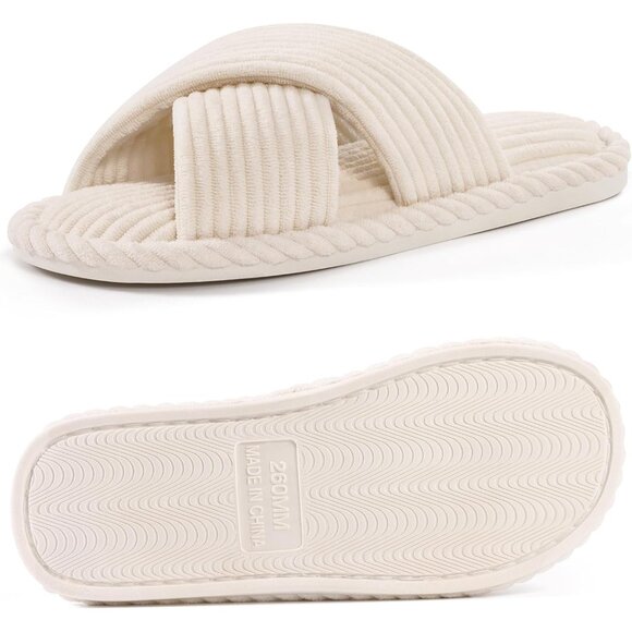 Versatile Womens Open Toe Memory Foam Slippers - Ideal for Indoors and Outdoors - Picture 7 of 7
